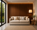 Walnut Slat Panel 270 × 110 cm