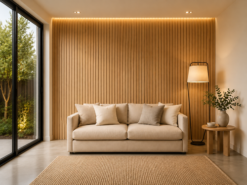 Walnut Slat Panel 270 × 110 cm